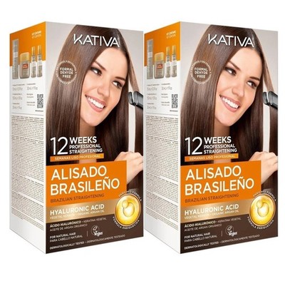 Kativa Brazilian Straightening Natural Kit - 1 Professional Hair 2 PACK