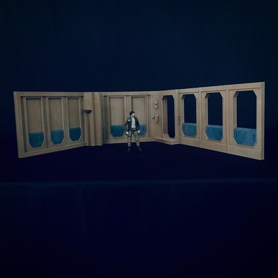 Chief Inspector's Room Diorama Walls For 6 in (1:12) Figures (Painted)