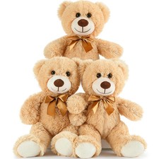 3 Pieces Bulk Teddy Bears Stuffed Animals Baby Shower, Soft Small Stuffed Ted...