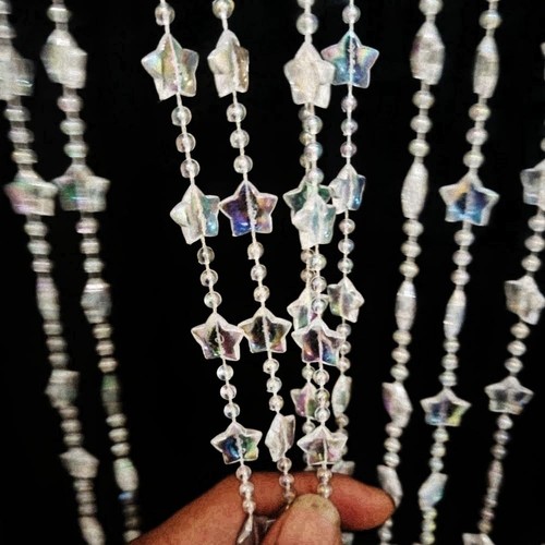Beaded Curtain Doorways Star Acrylic Hanging Door Beads String Curtains Tasse...