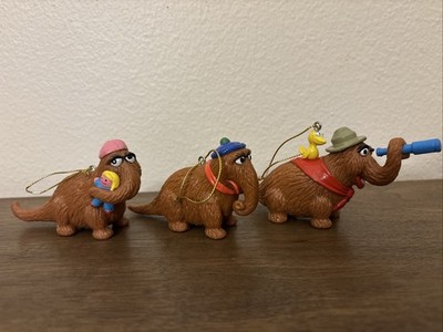 Sesame Street Applause Vintage 80 s Snuffleupagus 4'' PVC Ornament - Set Of 3