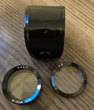 Vintage Kalt Adapter Rings B-30mm - +2 in original leather carrying case