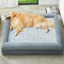 Extra Large Dog Bed Orthopedic Waterproof Memory Foam Washable Anti-Slip Cover