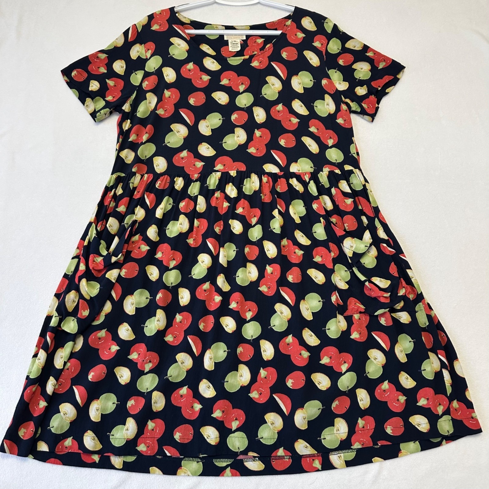 Basic Threads Santa Monica Apple Print Rayon 90s … - image 5