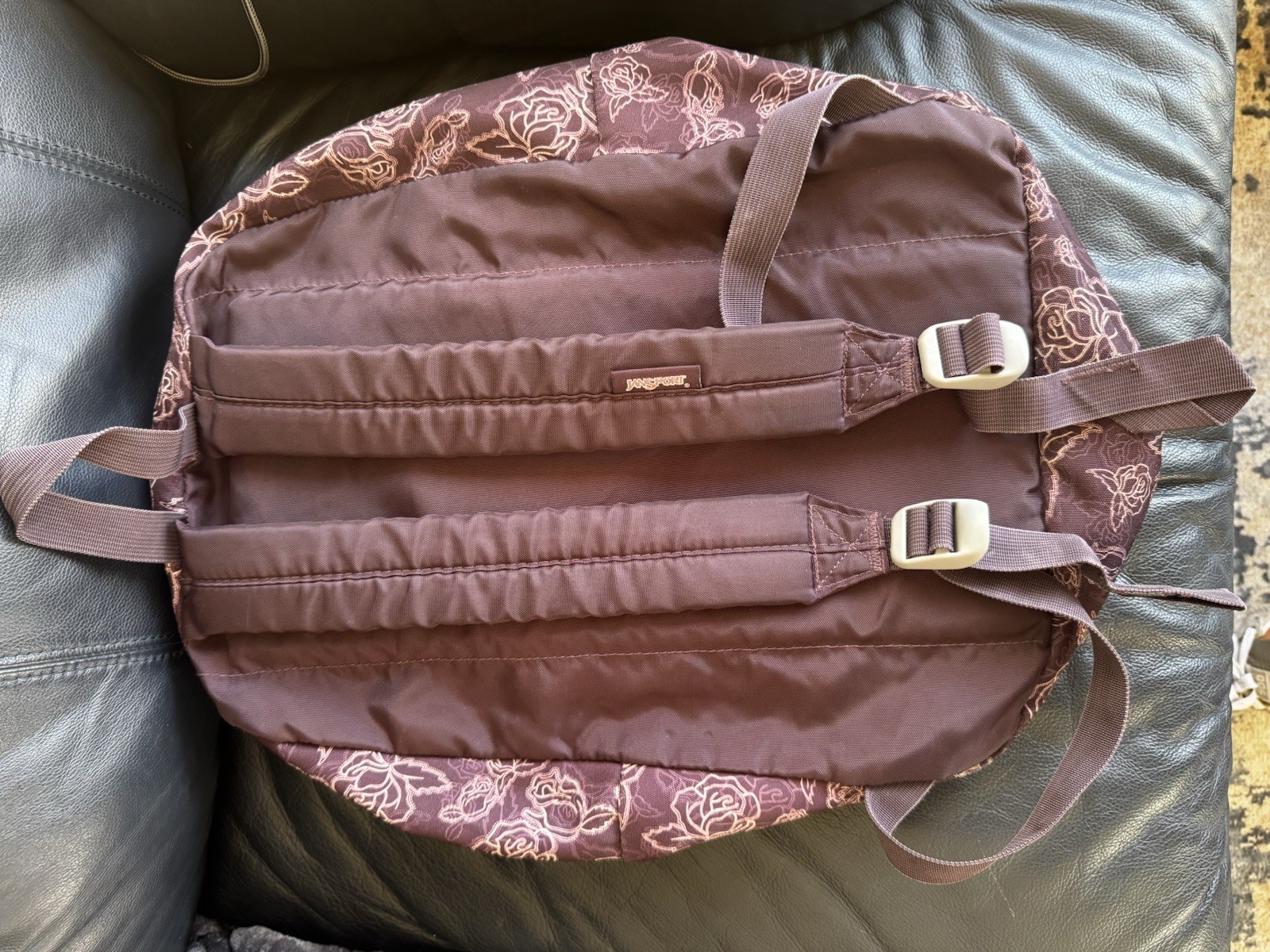 Rare Rose Pattern Jansport Backpack Preowned Grea… - image 4