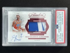 2/15 JSY# 1/1 2024-25 Flawless Shai Gilgeous-Alexander Ruby Patch Auto PSA 10/10