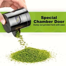 Four-Layer Zinc Alloy Grinder with a Skylight And Lightning Bolt Design