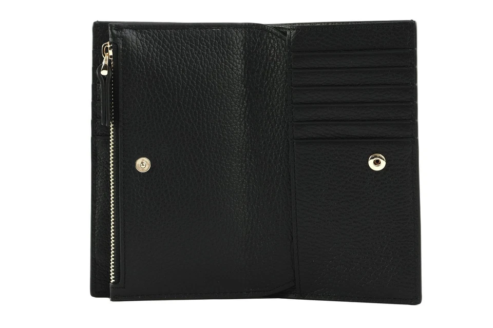 COCCINELLE porte-monnaie Dulse Soft Wallet Noir - Photo 3/4