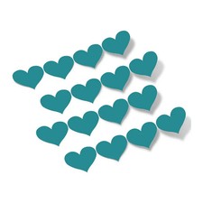 Turquoise Hearts Vinyl Wall Decals
