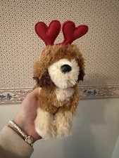 Douglas Cuddle Toys Buttercup Doodle 8" Plush Dog with Heart Headband With Tag