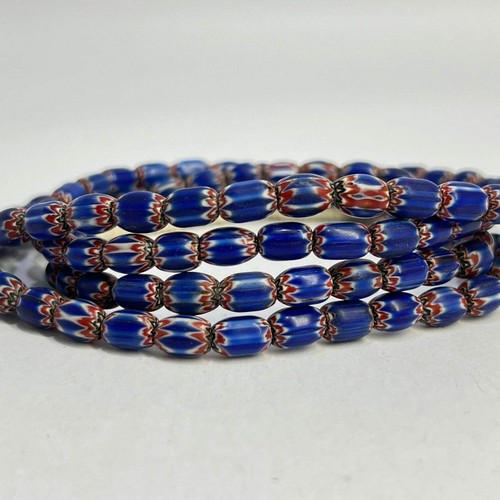 Tiny 6 Layer Chevron Venetian Trade Beads 42inch