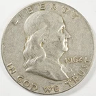 New Listing1962D US Benjamin Franklin Half Dollar 90% Silver Coin Estate Unsorted As Found