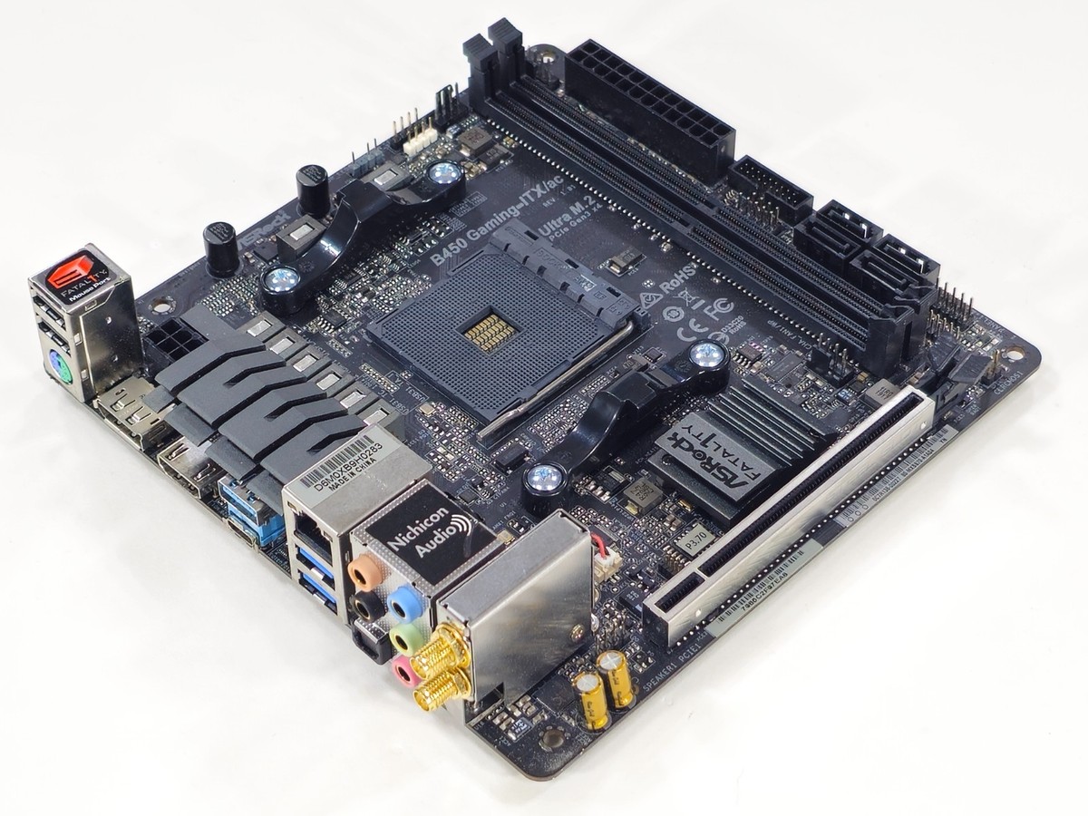 ASRock Fatal1ty B450 GAMING-ITX/AC AMD B450 Mini ITX DDR4 AM4