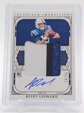 RILEY LEONARD 2025 NATIONAL TREASURES TREASURED IMPRESSIONS RPA /99 #RTI-R Q6638