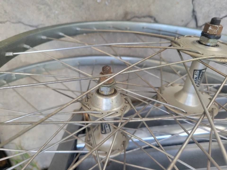 Винтажный комплект гоночных ободов 1983 Ukai 7C 20 дюймов x 1-3/8 дюйма для BMX 36h серебристые Япония трудно найти - Изображение 3 из 3