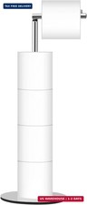 Toilet Paper Holder Stand, Free Standing Toilet Paper Roll Holder with Reserve,