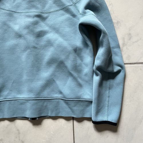 Nike Tech Jacket Hoodie Medium Blue Youth Boys Full Zip Lined Polyester Cotton - Picture 12 of 18