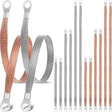 12 Pcs Universal Automotive Ground Straps 10/15/20 Inch Engine Ground Strap K...