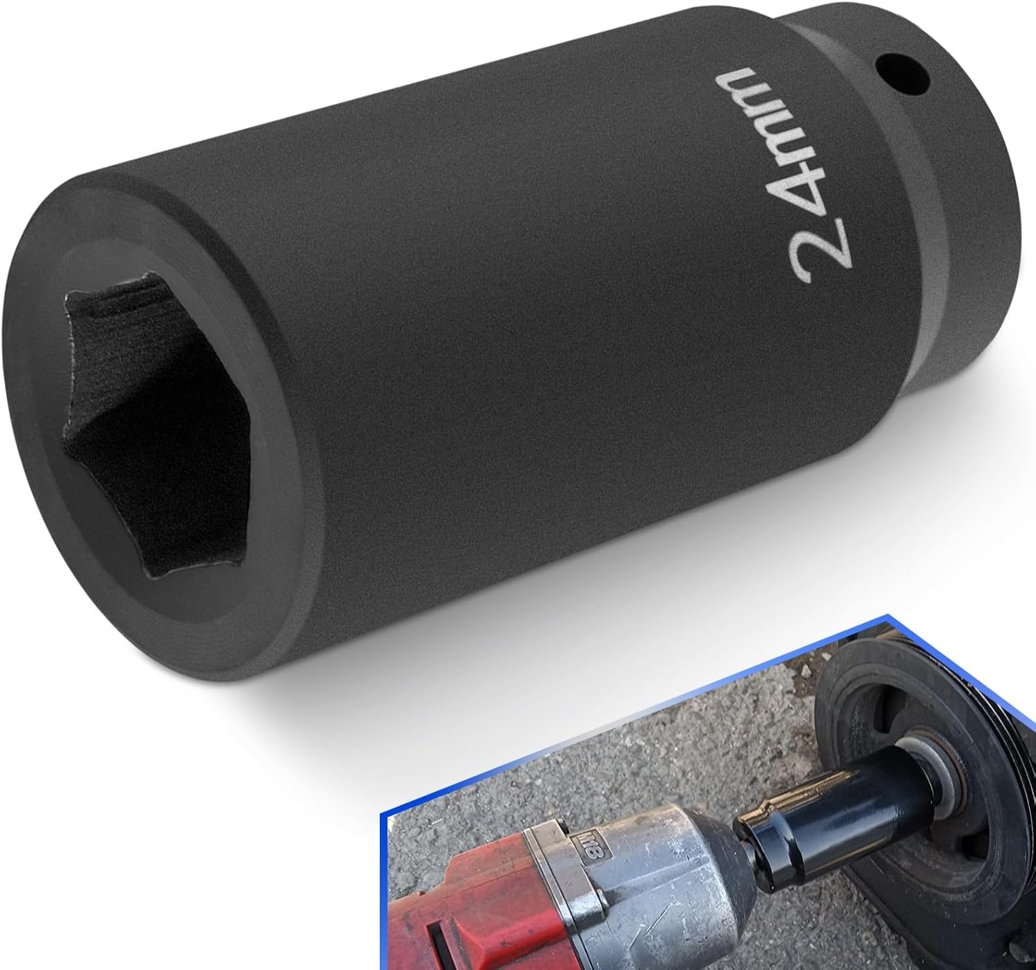 For GM LS 24mm Crank Bolt Socket 77070 Harmonic Balancer Socket Tool, 3 Times... thumbnail 2