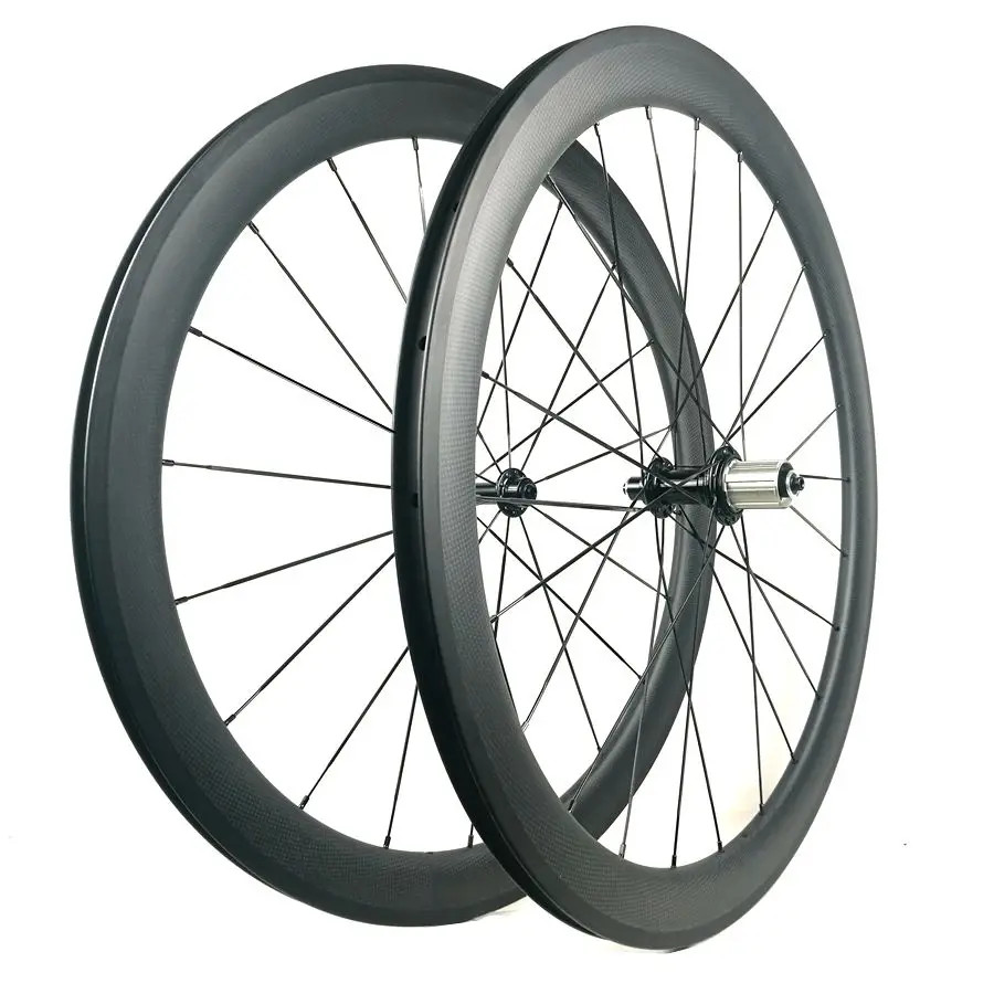  Road Bike Full Carbon Wheelset 700c*23mm or 25mm Wheel with Powerway Hub