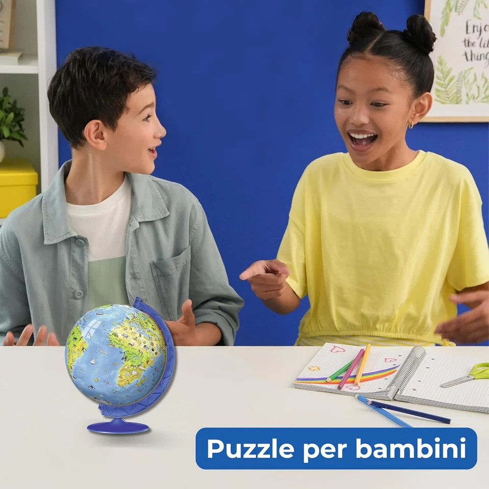 - Puzzle 3D Globo Terrestre Impara La Geografia Con Gli Animali | Puzzle 3D Bamb - Immagine 4 di 4