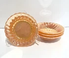 Vintage ANCHOR HOCKING FIRE KING PEACH LUSTRE  Set Of 4 Bowls