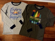Kids Eddie Bauer Long Sleeve Shirts Size Large 14/16 Set Of Two Great Outdoors