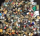 300+ Vintage Costume - Fashion Jewelry HUGE Lot Rhinestone Brooch Pin Rhinestone
