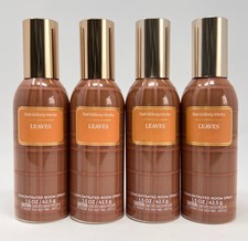 Lot of 4 Bath  Body Works LEAVES Room Spray 1.5 oz Home Fragrance NEW
