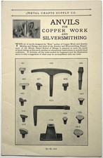 1920 ANVILS METAL CRAFTS SUPPLY CO PROVIDENCE RI JEWELRY COPPER SILVERSMITHING