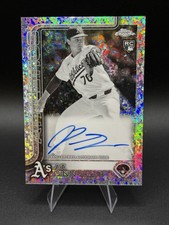 2025 Topps Chrome Rookie Autographs JT Ginn Black &White Mini Diamond Refractor