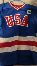 Mike Eruzione Team USA Hockey Jersey Youth Miracle On Ice #21 Blue