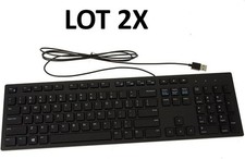 Lot x2 Dell USB Wired Keyboard KB216-BK-US Black New in box