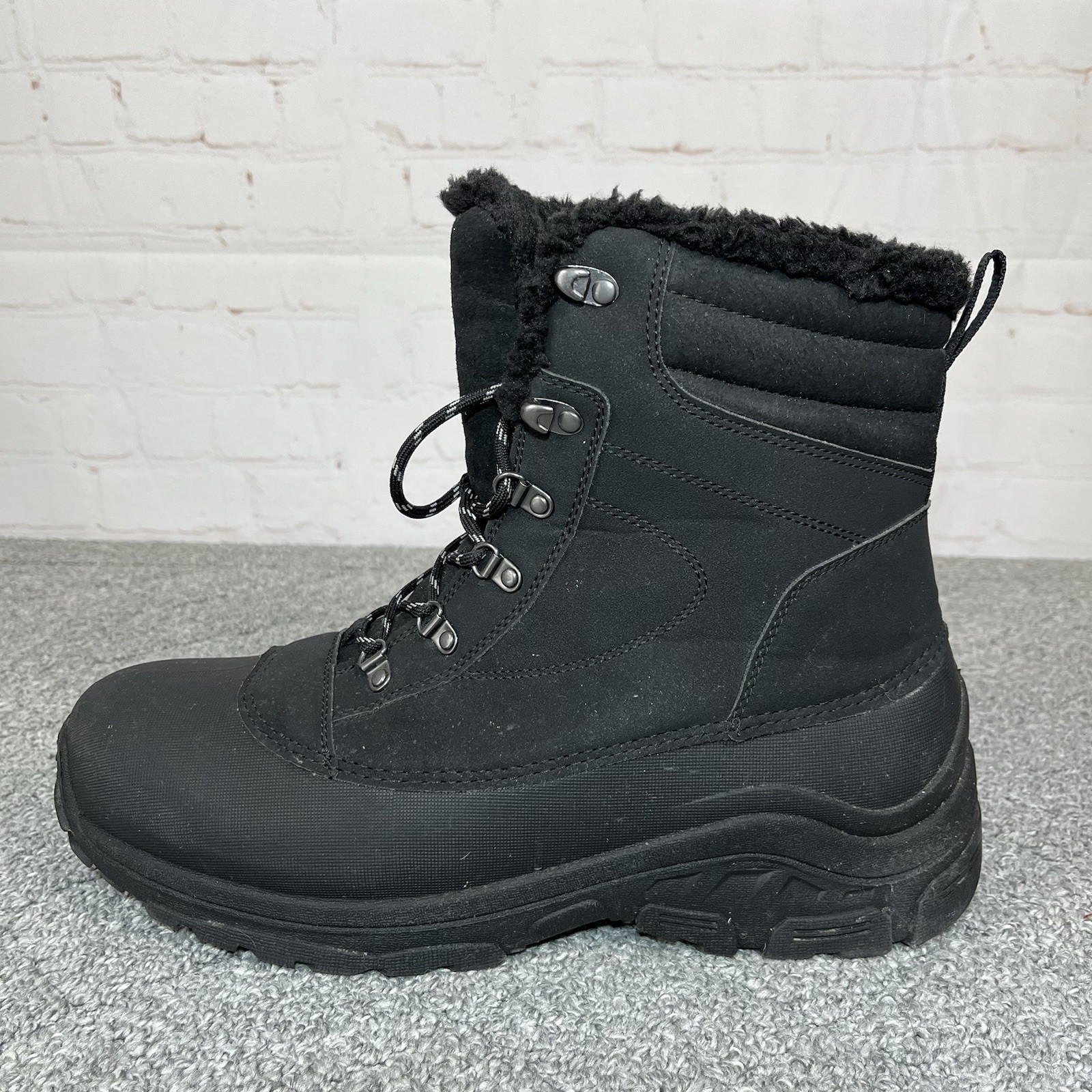 All in Motion Mens Thermolite Eco Winter Boots Waterproof Black Size 12