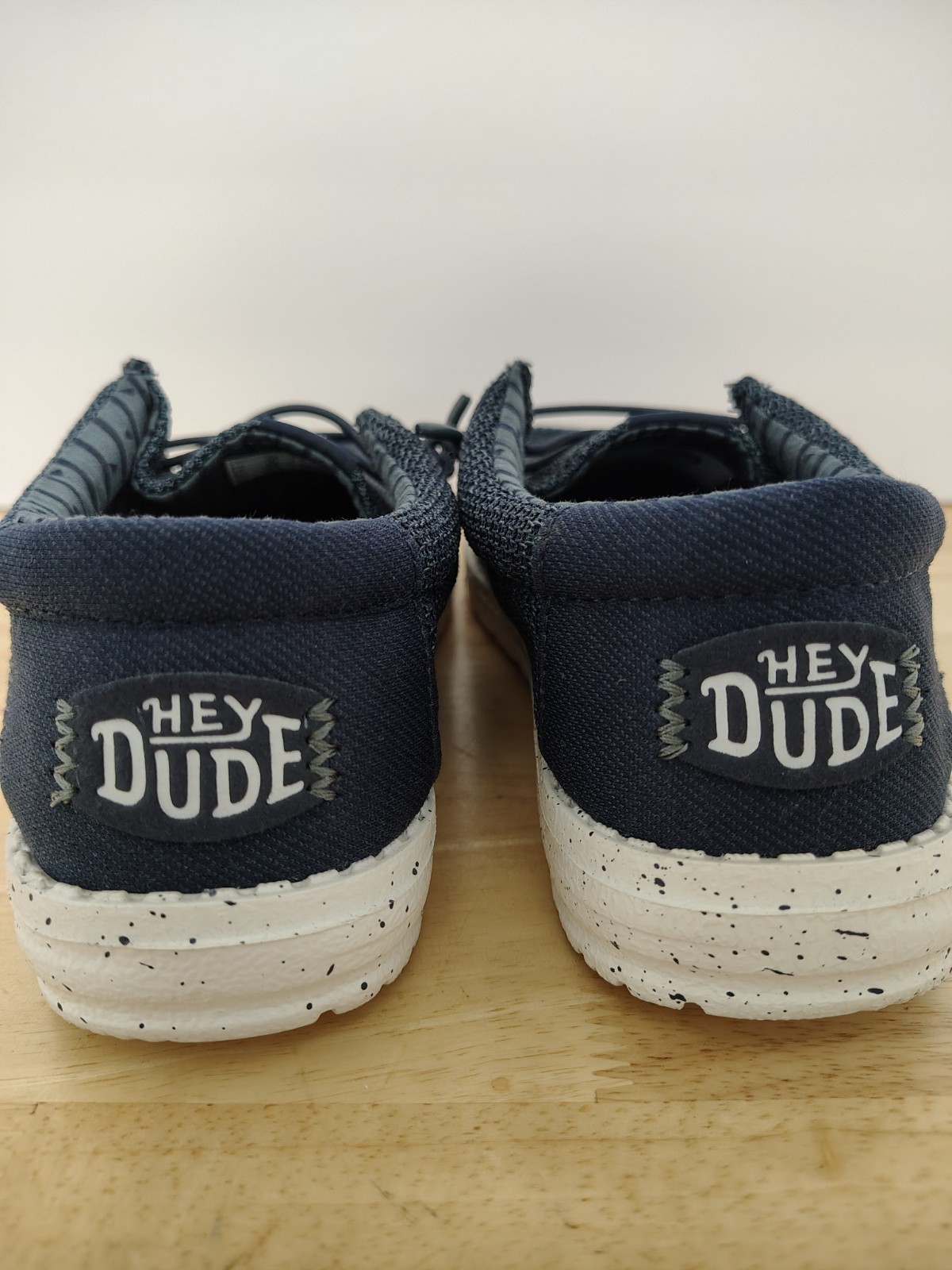 SAOLA Hey Dude Wally Youth Scarpe Casual Sox Elasticizzate Blu J4 con Logo Suola Bianca