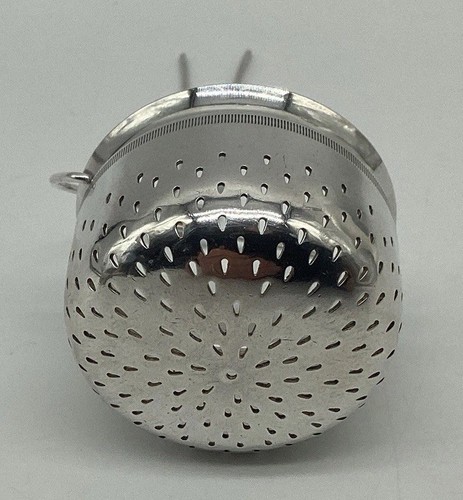 Birmingham Mark SILVER PLATED 010 “P” TEA STRAINER TEAPOT SPOUT STRAINER 1914 - Picture 9 of 13