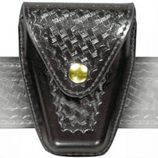 Safariland 90 Cuff Case, Hi-Gloss Black, Brass Snap 90H-1-9B Handcuff Case
