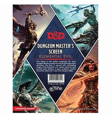 Dungeons & Dragons - ''Princes of the Apocalypse''  Elemental Evil DM Screen