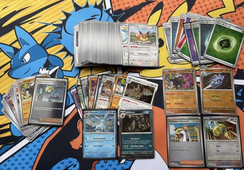 Pokemon TCG Prismatic Evolutions - 145 Bulk Lot C/U pokeball Reverse + R Holo NM - Picture 1 of 5