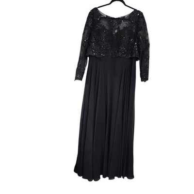 J.J.s House Formal Dress 16 Black Mesh Sequin Party Holiday Gala NWT | eBay