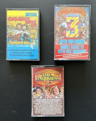 Kassetten x4 - Chas 'n' Dave Knees Up Jamboree Tasche 2 & 3 / Them Indoors!