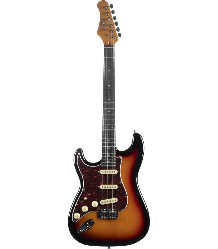 Guitare electrique gaucher EKO ST300-SB-LH instrument de musique Strat sunburst