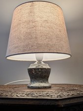 Mid Century Cornish Serpentine Stone Lamp Base Working Vintage Lamp Light