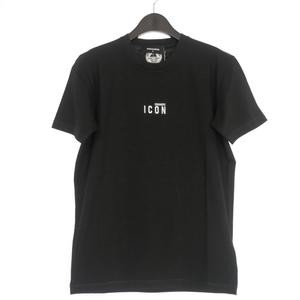 Dsquared2 23Ss Icon Mini Logo Okrągły dekolt T-shirt Cut And Sew Krótki rękaw M Czarny - Zdjęcie 6 z 6
