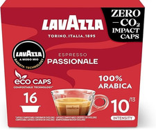 Lavazza, a Modo Mio Espresso Passionale, 96 Coffee Capsules, with Aromatic Notes 0.32 per lighter