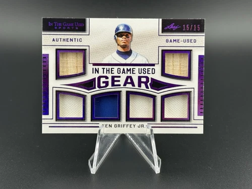 2020 Leaf In the Game Used Ken Griffey Jr. Game Gear Jersey Relic Purple #/15