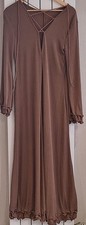 Shein Long Sleeve Ribbed Dress – Size 14 – Brown – 95% Polyester 5% Elastane