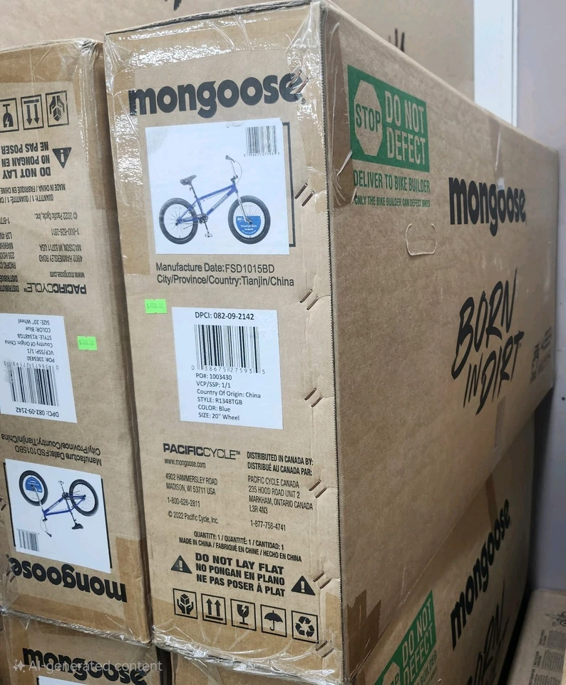 MONGOOSE INDEX 2.0 20" KIDS BMX FREESTYLE BIKE, BLUE - Image 3 of 3