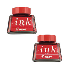 Pilot Fountain Pen Ink 2 Bottles 30ml Each Black Blue Blue Black Red
