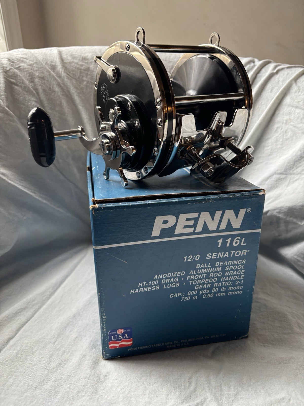 Penn Senator 116L 12/0 Vintage Saltwater Reel with Box and A
